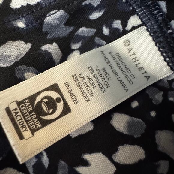 Athleta Spotty Up for Anything Crop High Rise Tight Leggings Navy Size S - Picture 6 of 10